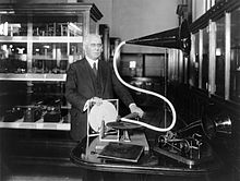 Emile Berliner avec son gramophone